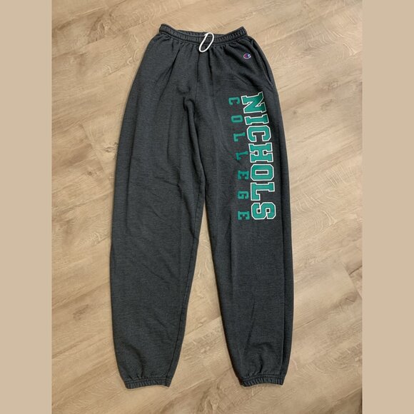 Champion Nichols College Bison Sweatpants Men's Medium M Jogger Cuffed Pants - Picture 1 of 5